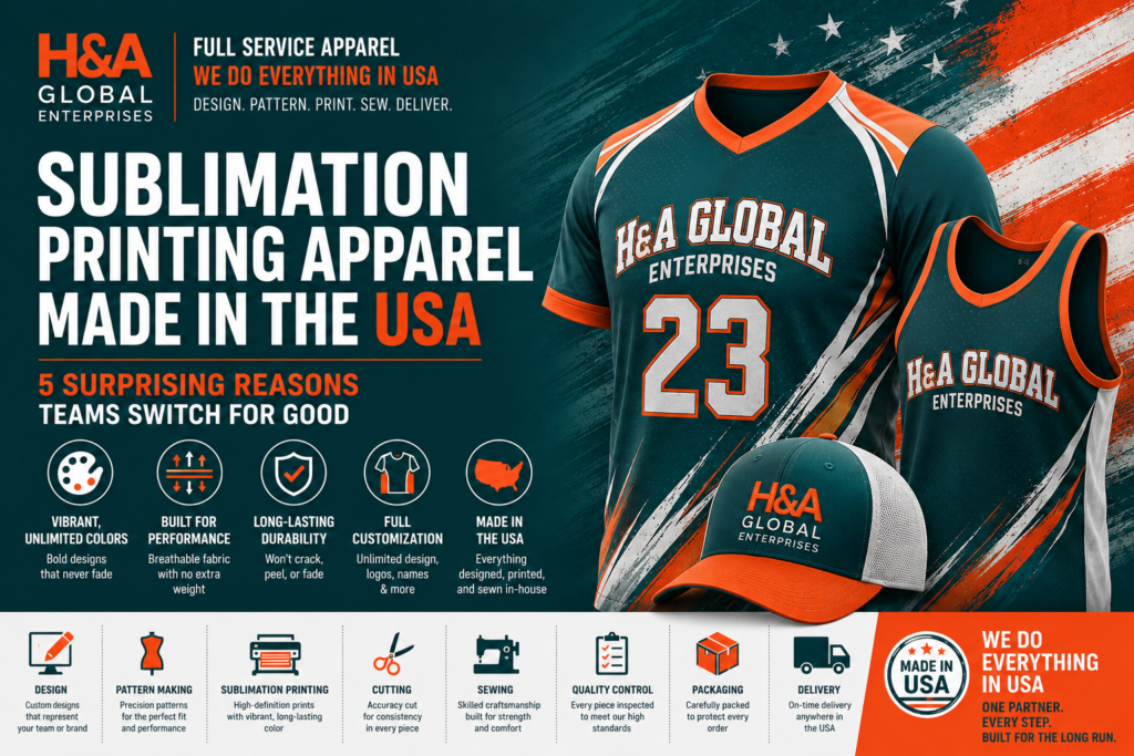 sublimation printing apparel USA team jersey